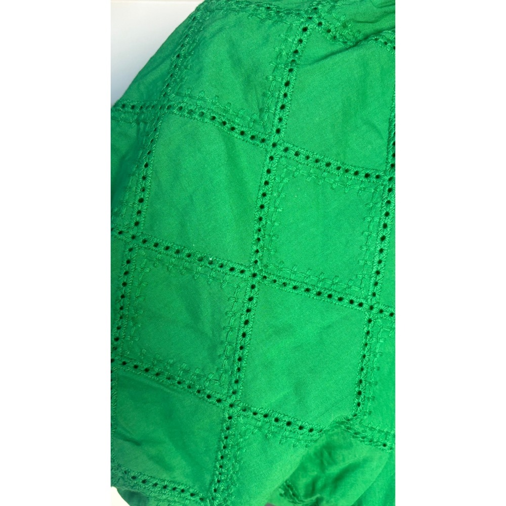 Tuckernuck Hyacinth House Green Eyelet Puff Sleeve Mini Dress (MSRP: $178) Small - Picture 9 of 9